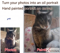 Custom Pet Portrait-Standing up cat
