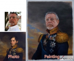 Custom oil portrait-Your own master painting-Paint your face on famous painting-Family portrait-Pet Portrait and etc