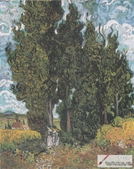 Cypresses with Two Figures, 1889–90, Kröller-Müller Museum