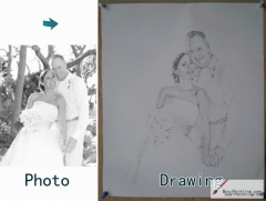 Custom Drawing-Wife and husband