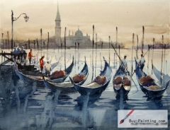 Watercolor painting-Port