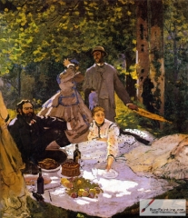 Le déjeuner sur l'herbe (right section), 1865–1866,