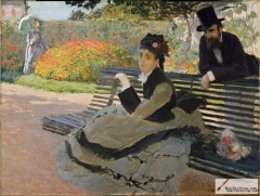 Camille Monet on a Garden Bench, 1873,