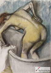 The Bath: Woman Supporting her Back, c. 1887,