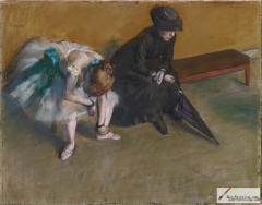 Waiting, pastel on paper, 1880-82.