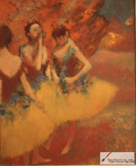 Three Dancers in Yellow Skirts, circa 1891,