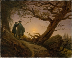 Two Men Contemplating the Moon at the Metropolitan Museum of Art, ca. 1825–30