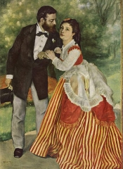 Pierre-Auguste Renoir, Alfred Sisley and his Wife, 1868