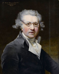 Enamel Miniature Portrait of Sir Joshua Reynolds by William Grimaldi