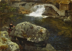 Gude's By the Mill Pond, (1850)