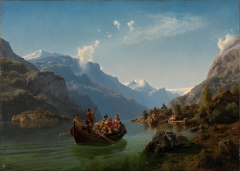 Bridal Procession on the Hardangerfjord, by Adolph Tidemand and Hans Gude