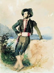 Aivazovsky in Italian costume, by Vasily Sternberg, 1842
