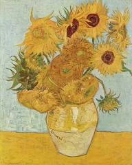 Vase with Twelve Sunflowers-Painter: Vincent van Gogh