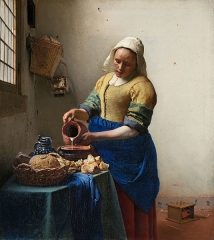 The Milkmaid (c. 1658)-Johannes Vermeer